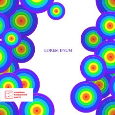 Abstract Seamless Circles Pattern Vector N13