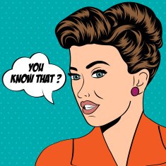 cute retro woman in comics style N51