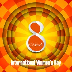 Happy Women's Day colorful card or background vector design