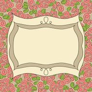 Vintage frame floral background