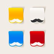 realistic design element mustache N32