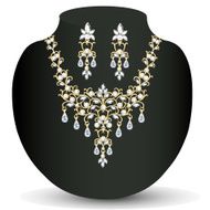 necklace and earrings wedding womens diamond