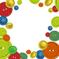 Background with colorful sewing buttons