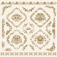 Set of vector damask ornaments N20