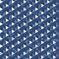 seamless pattern of triangles and snowflakes