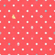 Easter polka dot seamless vintage pattern in red color
