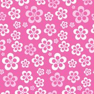 Abstract Seamless Pink Flower Pattern