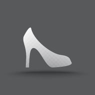 Vector of transparent high heel shoes icon N3