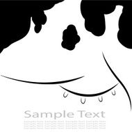 Milk banner Cute cow background with udder