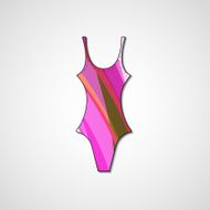 female swimsuit isolated on white background N85