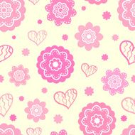 Romantic seamless pattern (tiling) Vector illustration N2