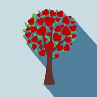 icon a tree in flat style