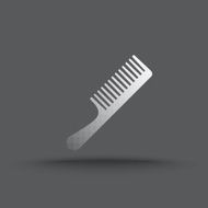 Vector of transparent comb icon N2