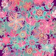 Seamless floral vector pattern N9