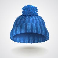 Blue knitted hat