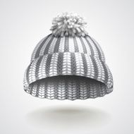 White knitted hat