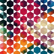 Vector retro pattern of geometric shapes Colorful mosaic banner N4