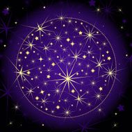 Christmas dark violet ball