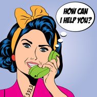 cute retro woman in comics style N61