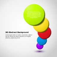 Colorful 3D circle background