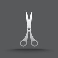 Vector of transparent scissors icon