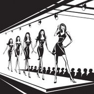 Fashion models represent new clothes N2