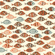 Fish pattern in abstract style N6