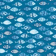 Fish pattern in abstract style N7