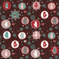 Mitten seamless pattern N3