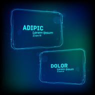 Vector glowing frames against dark background N2