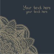 Decorative Vintage Design Element illustration with lacy frame N19