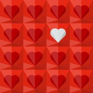 Background with crystal hearts