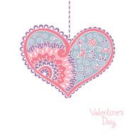 Card with hearts for Valentine day