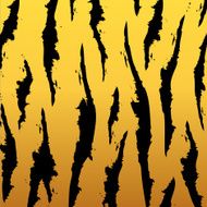 Vector black and orange stripped tiger design