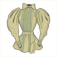 Vintage camisole Beige Vector illustration
