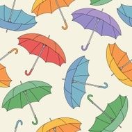 Seamless pattern with umbrellas N2