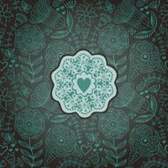 Floral Background with Vintage Label Gorgeous seamless N9