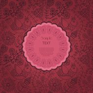 Ornamental round lace frame Background for celebrations holida N4