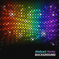 Abstract mosaic rainbow glowing squares