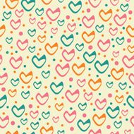 Romantic seamless pattern with hearts N106