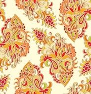 Seamless floral paisley vector pattern