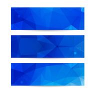 Abstract vector mosaic banners N56
