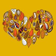 Abstarct doodle heart N4