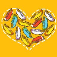 heart from shoes