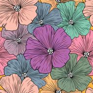 Decoration vintage element Floral style Seamless N3