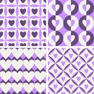 Seamless vintage pattern with hearts