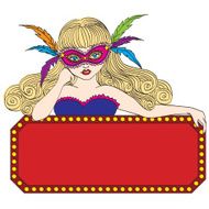 Carnival Woman Frame