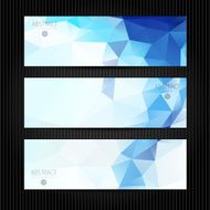 Abstract vector mosaic banners N59