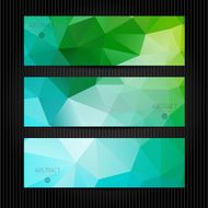 Abstract vector mosaic banners N61