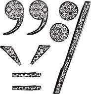 Fashion font symbol N6